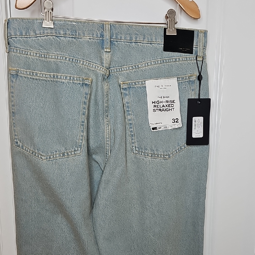 rag & bone Shea High Rise Relaxed Straight Jeans - Size 32 - Picture 5 of 9